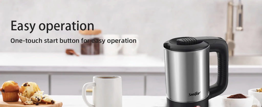 Hervidor eléctrico portátil de viaje, mini tetera/café, compacto y duradero. Perfecto para viajar