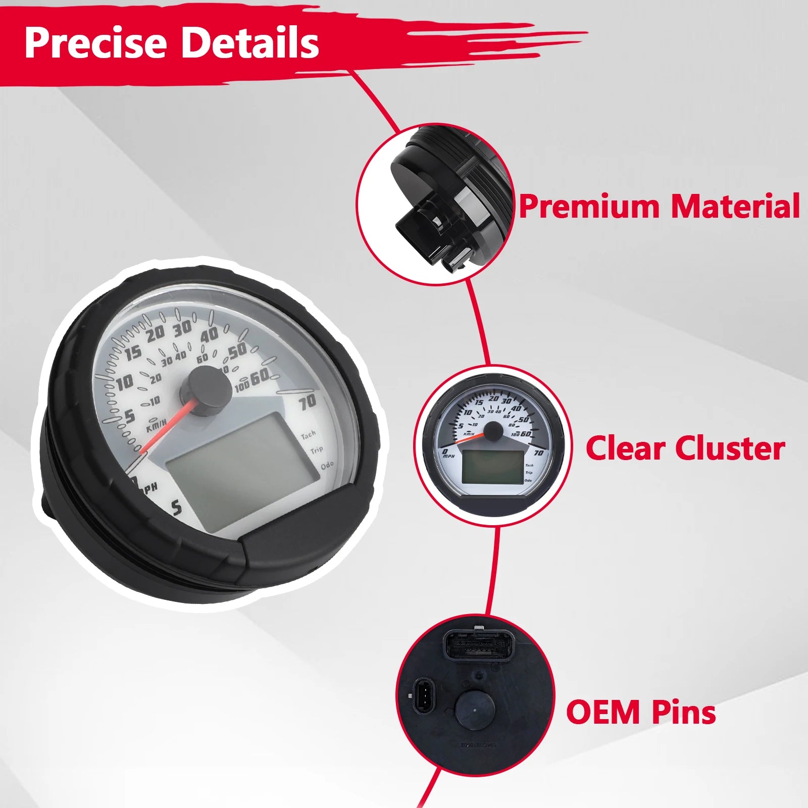 Conjunto de grupo de calibre de velocímetro para Polaris Sportsman ATV 400 500 600 700 800 2004-2012 3280431 3280482 3280528