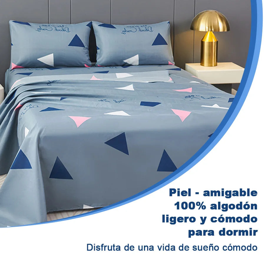 Juego de ropa de cama de tamaño grande (3 o 4 piezas): sábana con estampado de flores pequeñas, funda protectora de colchón, resistente a arrugas y pelusa, apta para todas las estaciones Análisis detallado de términos