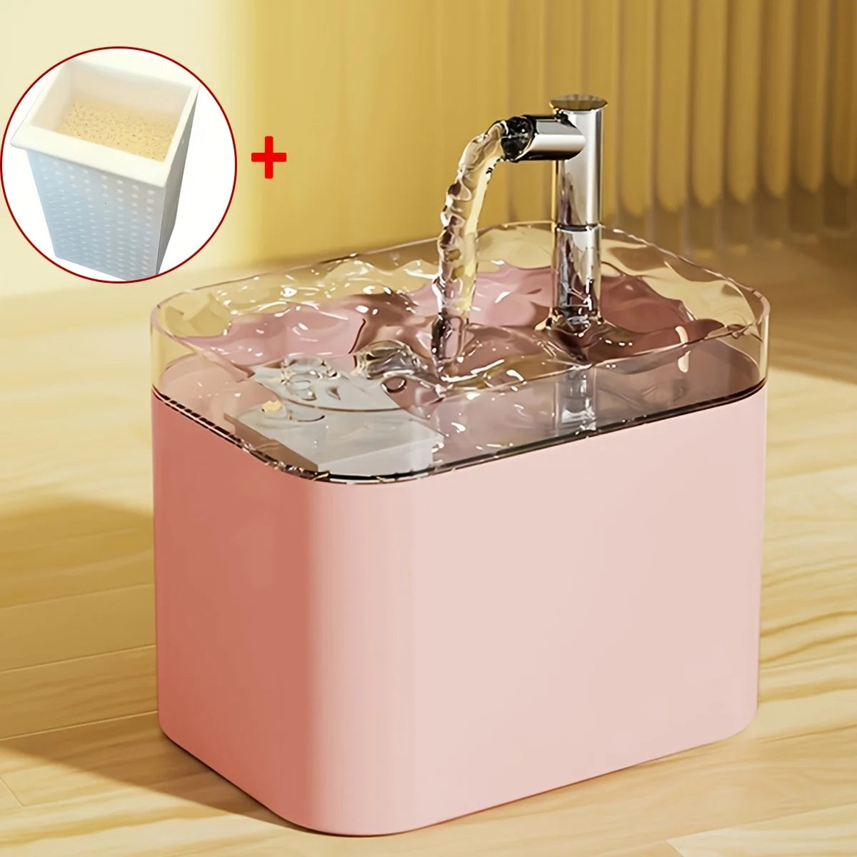 Dispensador de Agua Automático para Gatos de 1.5L, Dispensador de Agua con Flujo Circulante, Bebedero de Agua para Gatos y Perros, Tazón de Agua, Tazón de Alimentación
