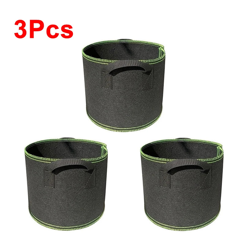 Bolsas de cultivo de verduras/Flores/plantas, 1/2/3/5/7/10/12 galones, bolsas de cultivo gruesas no tejidas, macetas de tela de aireación con asas, 1-5 piezas