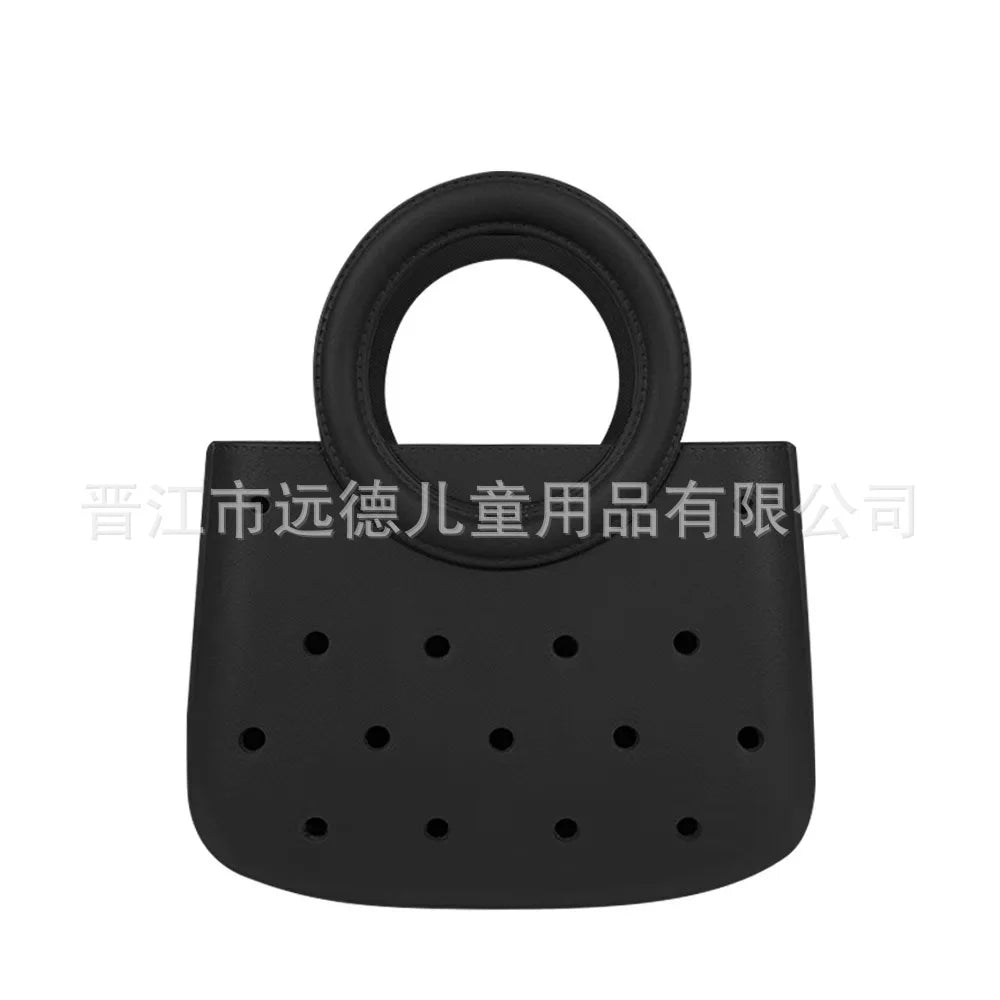 Bolsa de Almacenamiento Impermeable de Material EVA, Bolsa de Playa con Diseño Calado, Estilo Casual de Viaje, Tamaño Pequeño, para Uso Diario