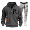 2025 Nuevo conjunto informal de otoño e invierno para hombre, sudadera con capucha y pantalones para correr para hombre al aire libre a la moda, conjunto de 2 piezas