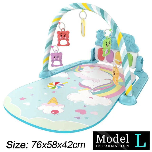 Soporte de Fitness para bebé, juego de música, juguetes de actividades de gimnasio, manta para gatear de Piano para recién nacido, almohadilla de juego de Pedal, regalos de educación temprana de 0 a 36 meses