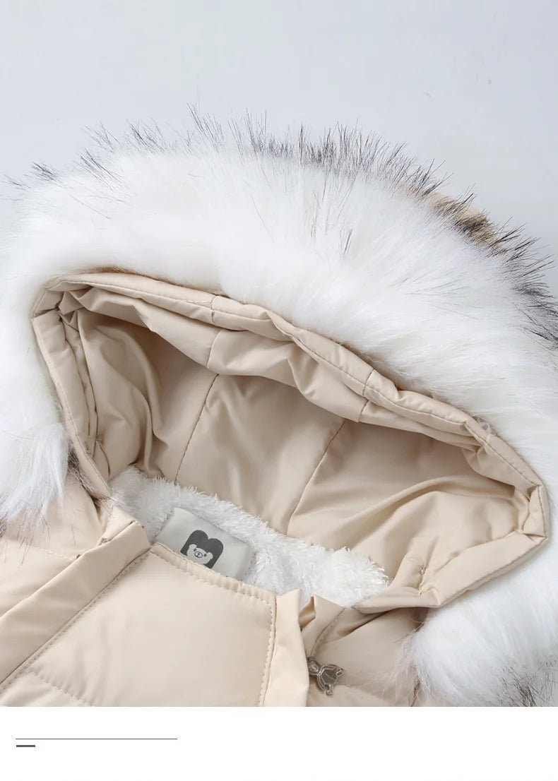 Ircomll, ropa de bebé de alta calidad, monos para niños, invierno con capucha y piel, pelele cálido para niños, mono, ropa para niños pequeños
