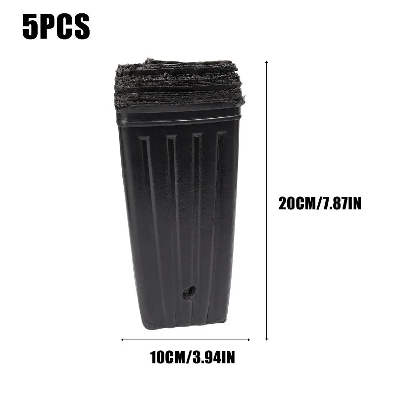 Macetas Altas y Profundas para Árboles, Contenedores para Plantas y Flores, Macetas de Inicio con Orificios de Drenaje, Vasos para Semilleros de Jardín y Exteriores