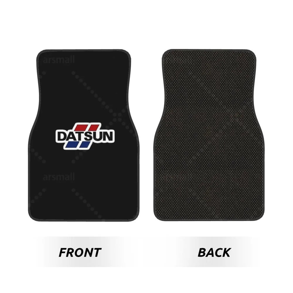 Datsun Alfombrillas de Coche Alfombras Antideslizantes Alfombras Delanteras y Traseras Alfombrillas de Coche Juego de 4 Piezas Accesorios de Decoración para Auto