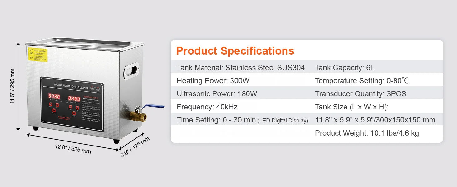 SucceBuy 2L 3L 6L 10L 22L 30L limpiador ultrasónico de acero inoxidable limpieza portátil lavadora ultrasonido electrodoméstico