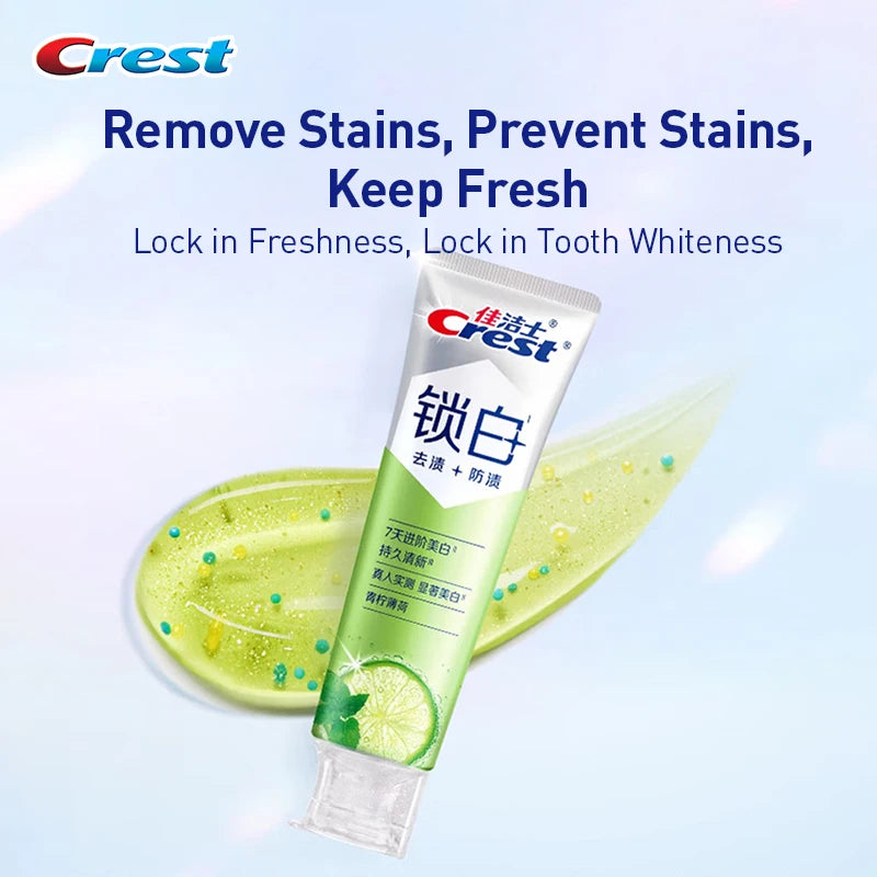 Crema dental Crest 3D, blanqueador de dientes, esmalte seguro vibrante, exprimidores de tubo de menta, 3 tipos de pasta de dientes