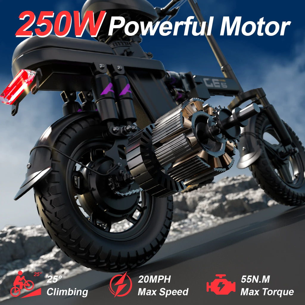 [EU Direct] Bicicleta eléctrica plegable UPlee GE5 de 250W para hombre/mujer, batería de 48V 15AH, bicicleta eléctrica urbana.