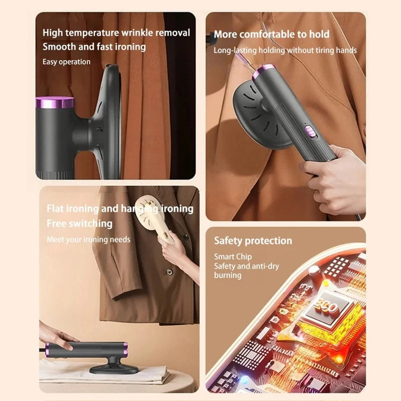Plancha de vapor portátil USB mini para ropa, calentamiento rápido, máquina de prensado de prendas de viaje con asa, uso doméstico 2026