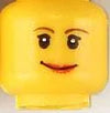 Cabeza impresa de Minifigs hembra, bloque de bricolaje para iluminar, número de pieza de ladrillo, Compatible con otras partículas de ensamblaje, 20 piezas