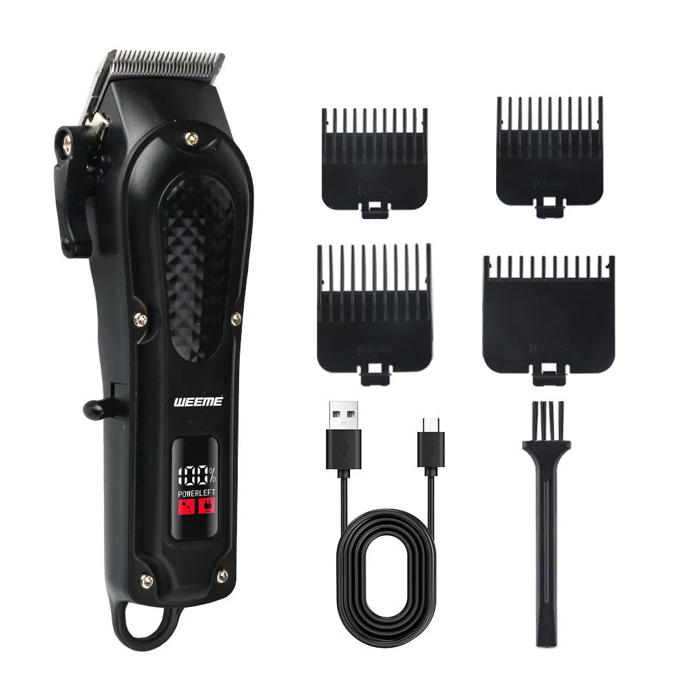 Cortadora de Pelo Vintage Inalámbrica, Máquina de Cortar Pelo Eléctrica Recargable con Kit de Recortador de Vello Nasal, Regalo para Novio