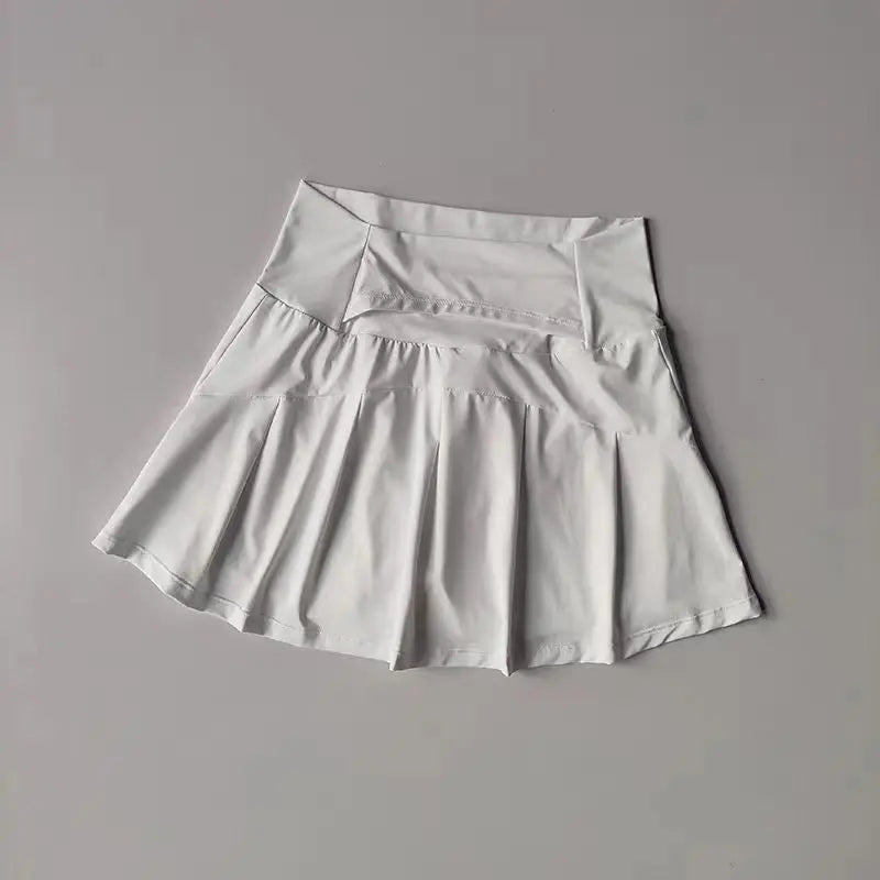 Falda corta deportiva de cintura alta para mujer, faldas deportivas de secado rápido para Fitness, Yoga, correr, tenis, Golf