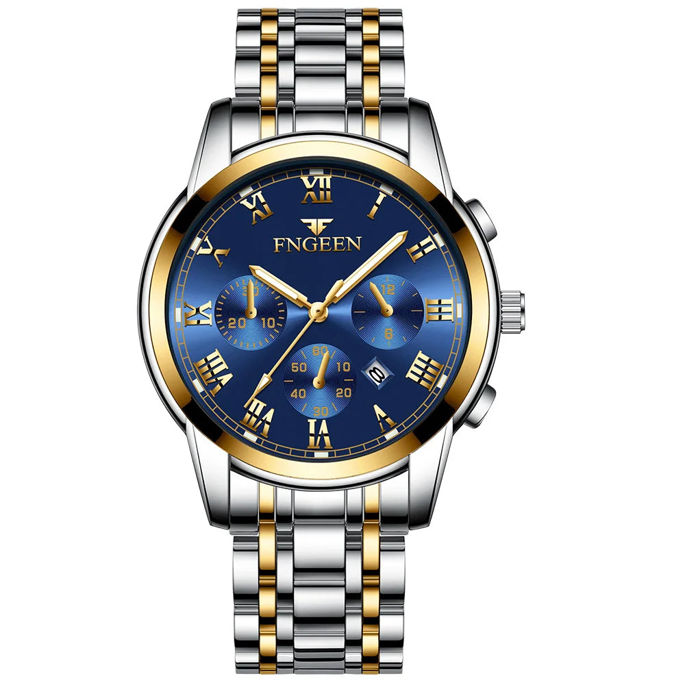 BINBONG, relojes para hombre 2023, marca superior de lujo, reloj con fecha resistente al agua, correa de acero para hombre, reloj de cuarzo informal, reloj de pulsera deportivo para hombre 4006