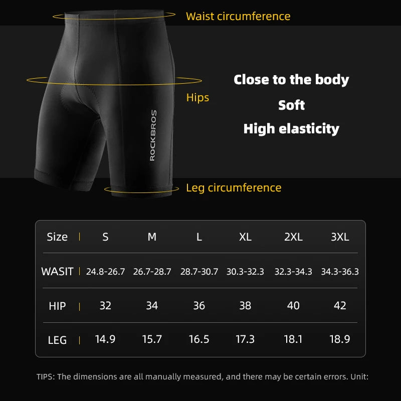 ROCKBROS pantalones cortos de ciclismo de verano, pantalones cortos de bicicleta con almohadilla de esponja a prueba de golpes, pantalones cortos transpirables para bicicleta, mallas, pantalones deportivos para bicicleta de m