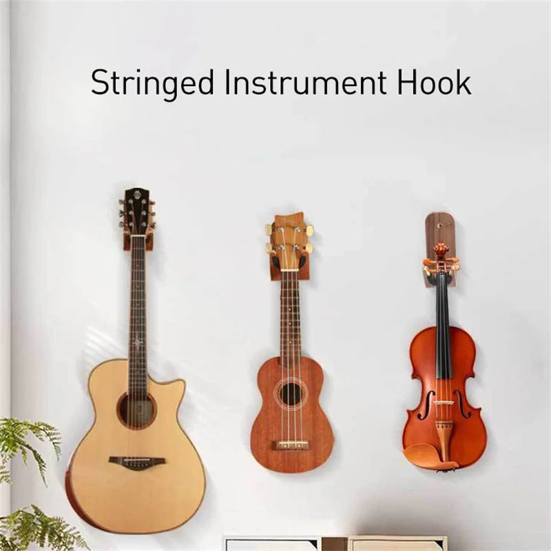 Colgador de instrumentos de cuerda, estante de almacenamiento colgante para el hogar, soporte montado en la pared, ahorro de espacio, tipo de guitarra