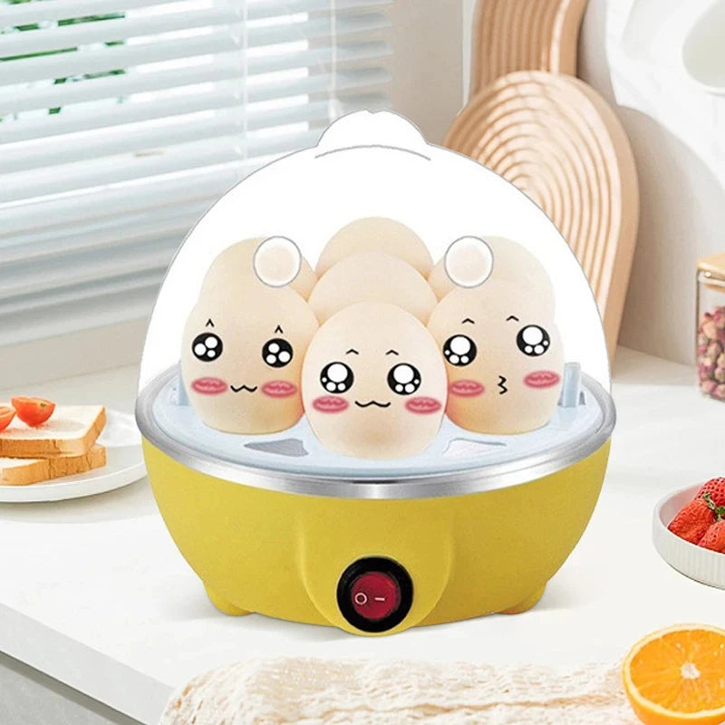Cocedor de Huevos Automático con Apagado Automático, para el Hogar, 7 Huevos, Multifuncional, para Huevos Cocidos al Vapor, Máquina para Huevos Escalfados, Artefacto para el Desayuno