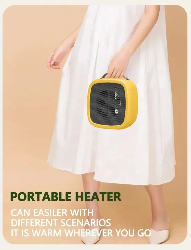 Calentador Portátil de 500W para Espacios Pequeños, Calentamiento Rápido, Ligero, Calentador de Aire Caliente de Escritorio, Ventilador Calefactor para Interiores, Oficina, Hogar y Exteriores 2026