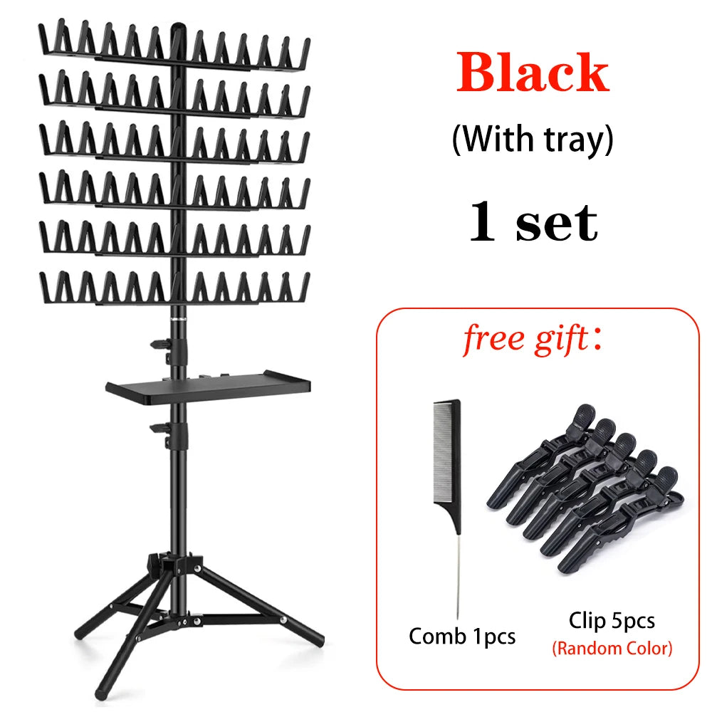 Nunify-estante para el cabello para trenzar, divisor de 144 clavijas para soporte separador, estante para el cabello trenzado, soporte de extensión de pie, colgador