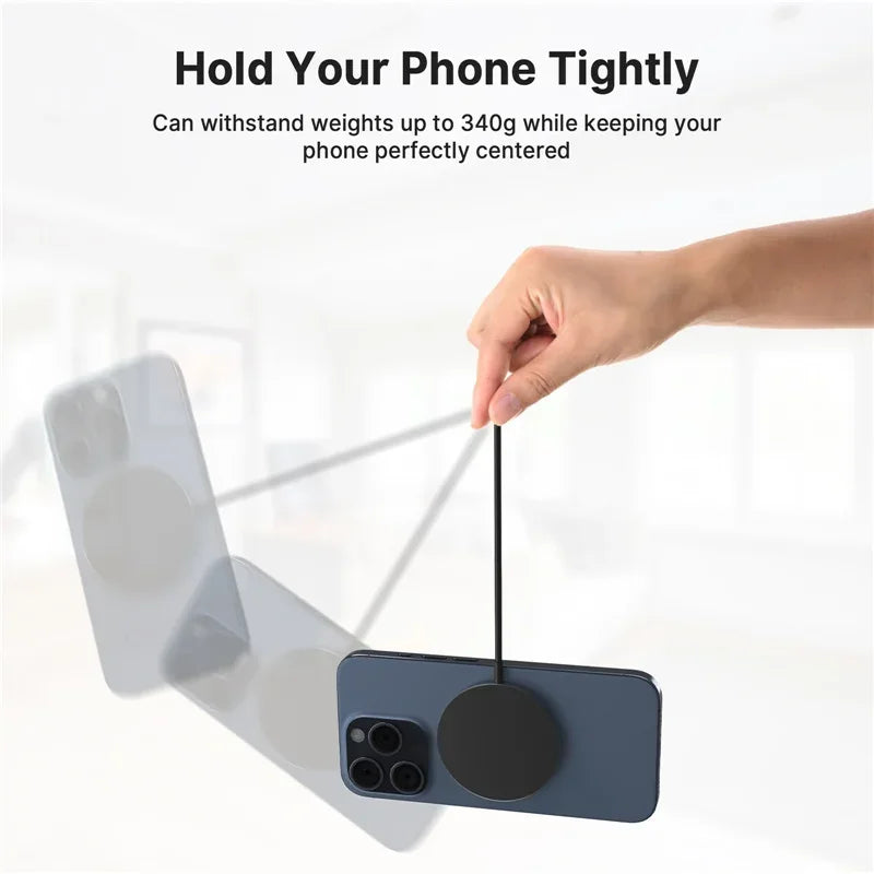 Cargador Inalámbrico Magnético Rápido con Doble Puerto USB, Mini Base de Carga para iPhone 17 16 15 14 13 12 Pro Max, Accesorio Universal para Teléfono