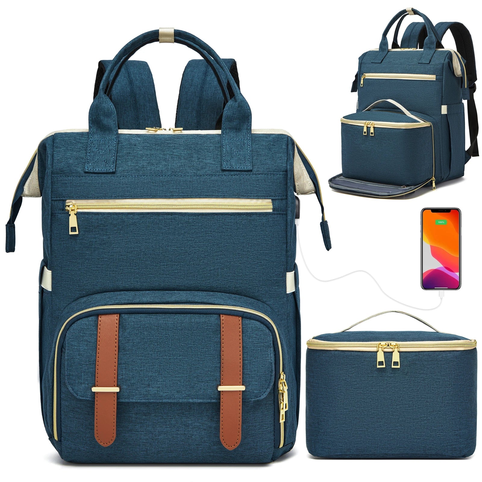 Mochila para el almuerzo, bolsa de Picnic con aislamiento, bolsa de viaje multifuncional, gran capacidad, Picnic al aire libre, Camping, mochila impermeable