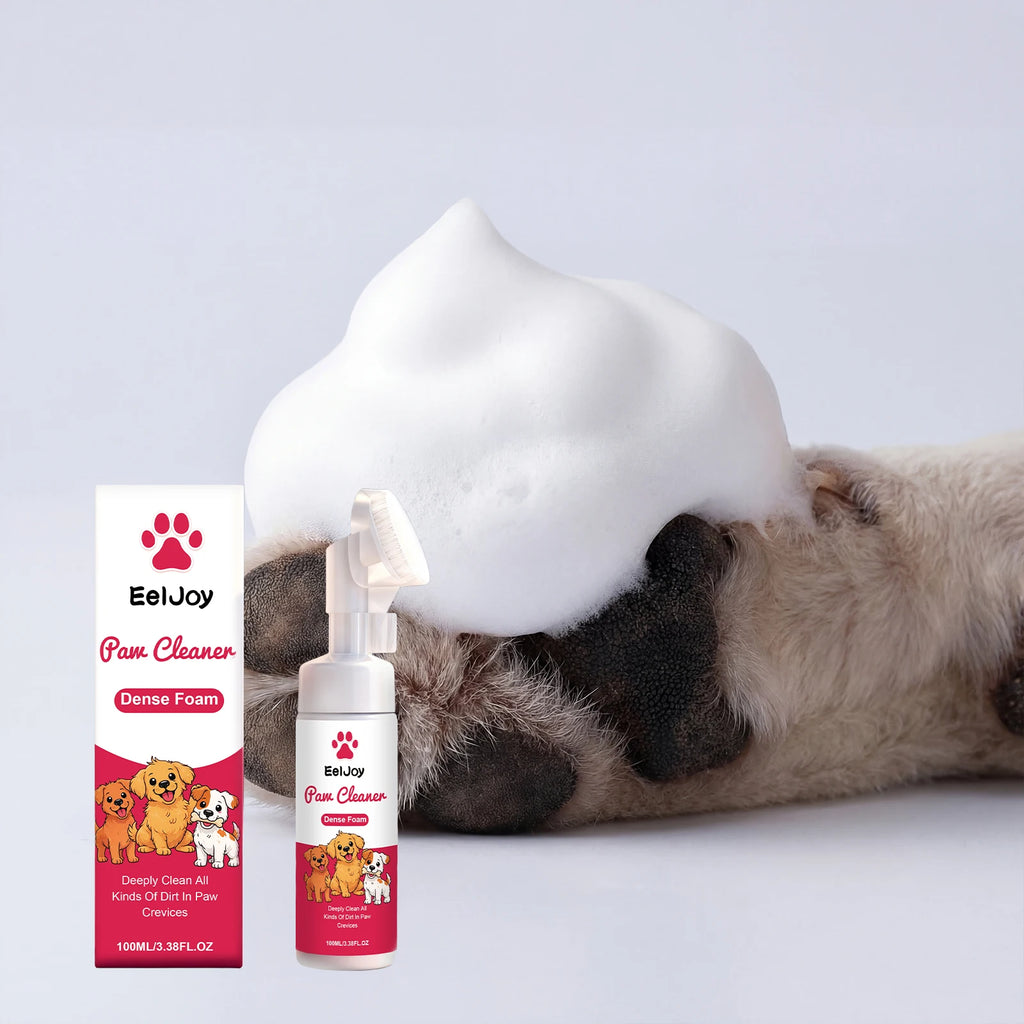 Espuma Limpiadora de Patas para Perros y Gatos de 100 ml con Cepillo, Limpieza Profunda y Rápida, Sin Enjuague, Hidratante, Aroma Fresco, Limpiador para Mascotas