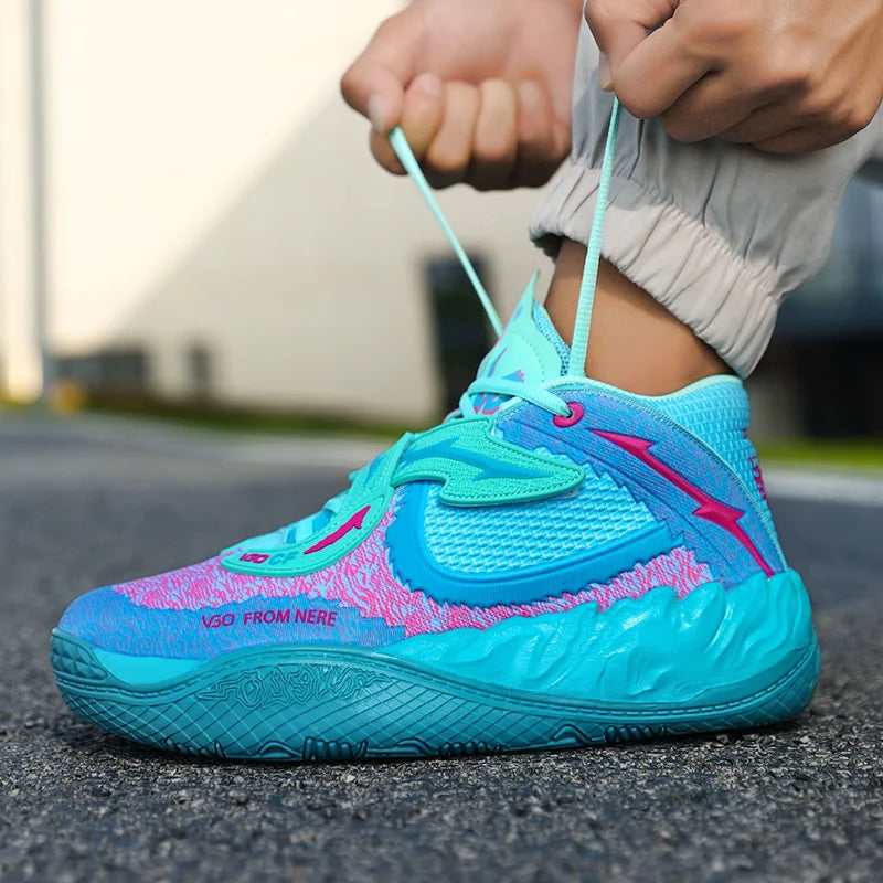 Zapatillas de baloncesto para hombre, transpirables, con amortiguación, antideslizantes, para correr, entrenamiento de gimnasia, zapatillas de baloncesto atléticas