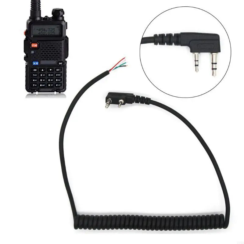 Walkie Talkie altavoz micrófono Cable duradero resistente al desgaste 70cm altavoz micrófono Cable para Baofeng UV5R para Kenwood TK-240 Linton