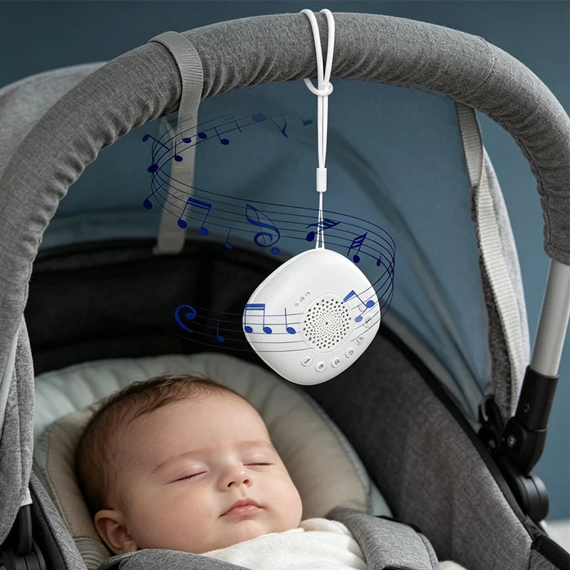 Máquina de Sonido Blanco 2 en 1, Portátil USB, para Dormir Bebés, con 20 Sonidos Relajantes, Luz Nocturna LED y Batería Recargable Integrada