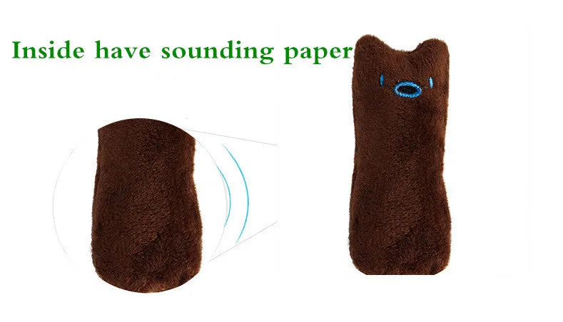 1 pieza de juguete para gatos con diseño de gato, que contiene una almohada de felpa con sonido, juguete interactivo para mascotas, juguetes de felpa para mascotas, varios colores disponibles