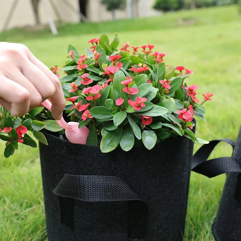 Bolsas de cultivo de verduras/Flores/plantas, 1/2/3/5/7/10/12 galones, bolsas de cultivo gruesas no tejidas, macetas de tela de aireación con asas, 1-5 piezas