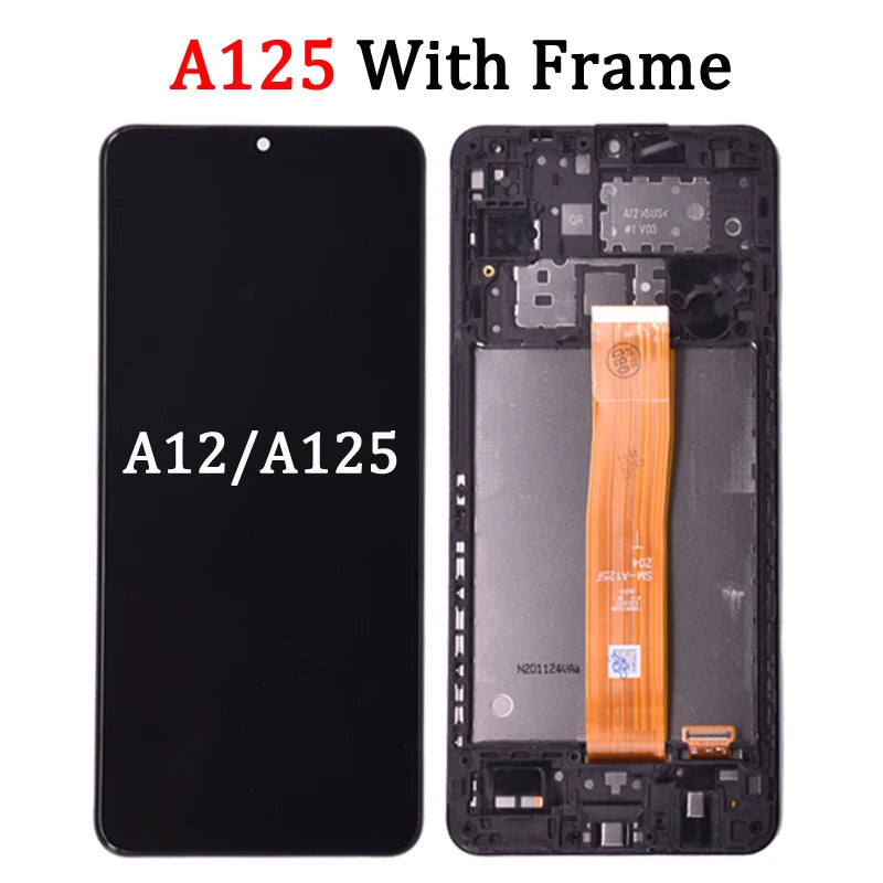6,5 "LCD para Samsung A12 Nacho LCD A127 pantalla táctil A125 digitalizador montaje para Samsung A12 A125 pantalla LCD