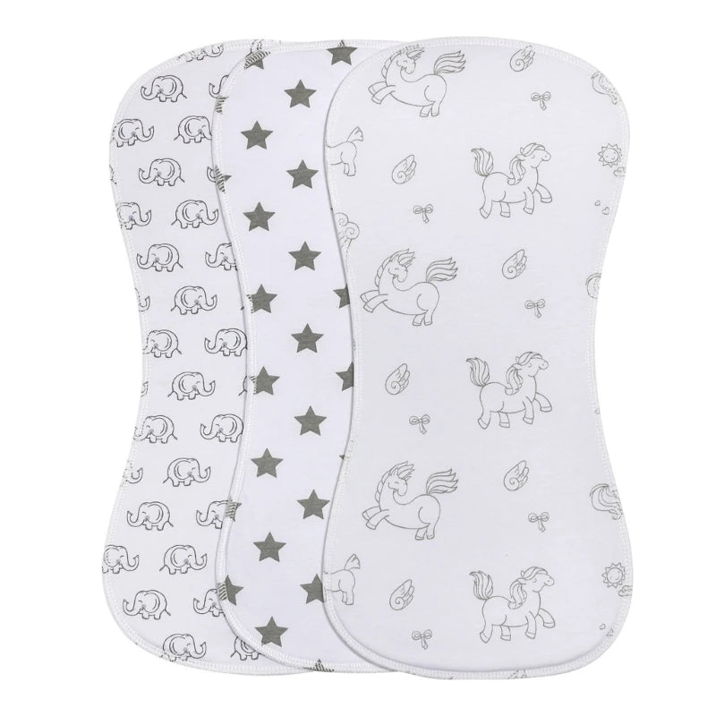 Paños de Bebé de 2 Capas, Baberos Absorbentes para Recién Nacidos, Baberos de Algodón Suave para Bebés, Regalo para Baby Shower