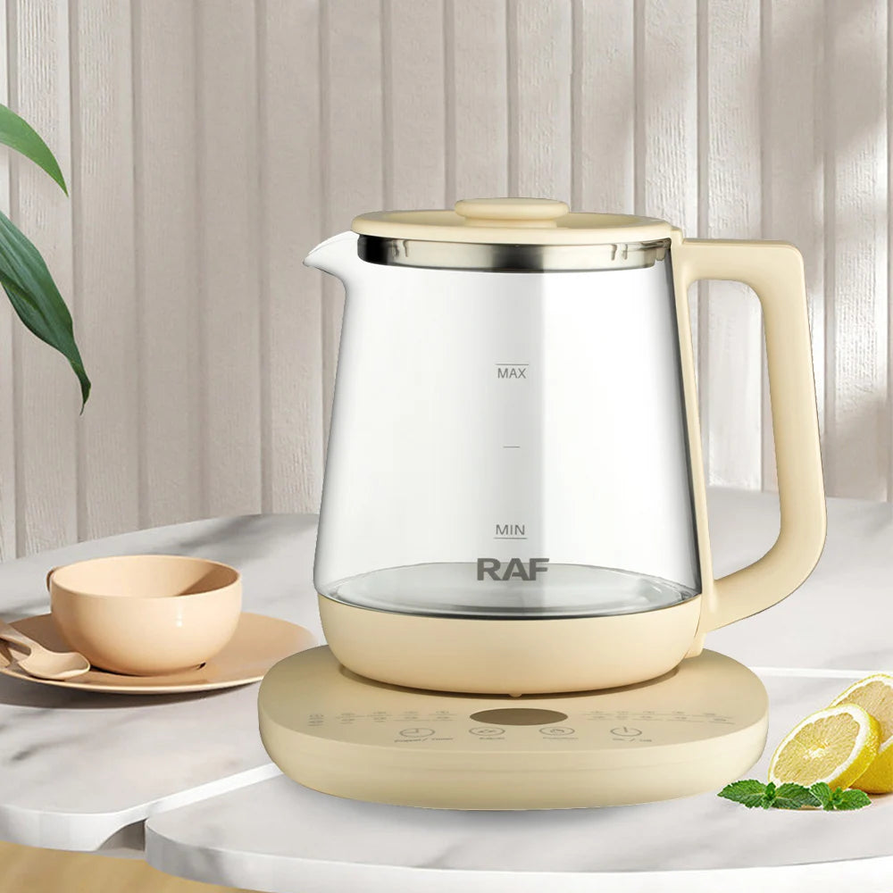 Olla para conservar la salud, hervidor eléctrico de vidrio de 1,5 l, electrodomésticos de cocina, hervidor inteligente, té y café multifuncional automático