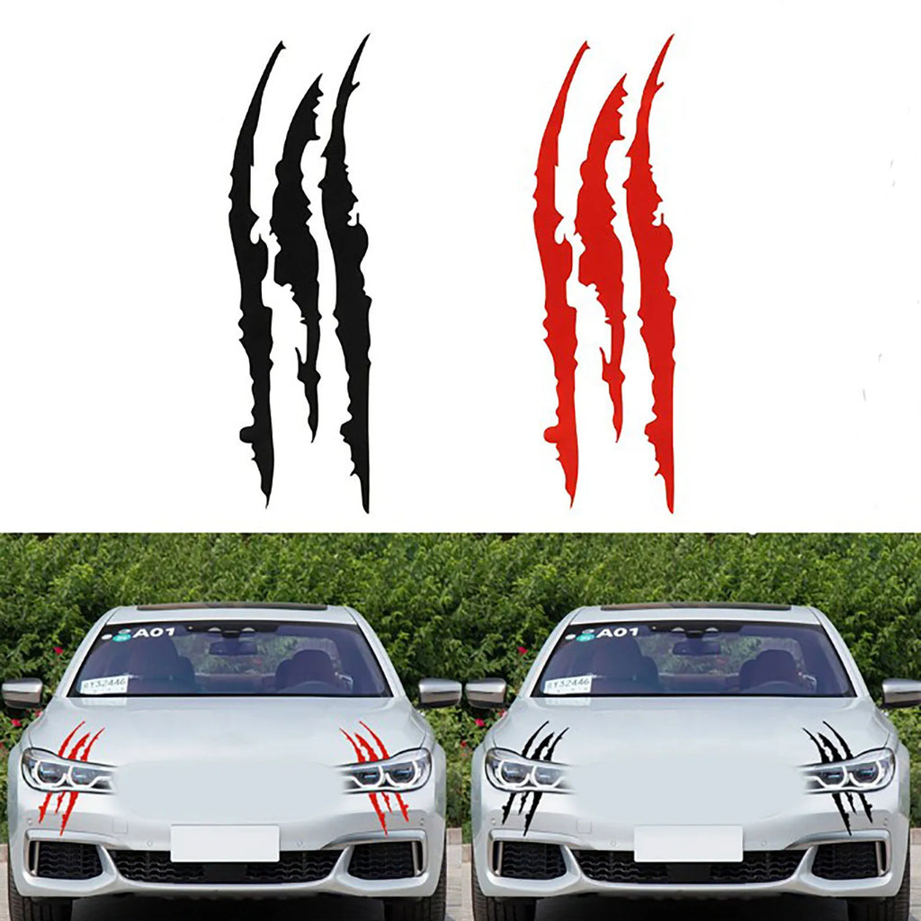 Pegatinas de Garra para Coche, Geniales y Únicas, de 35 cm de Longitud, Pegatinas de Garra para Faros Delanteros y Capó