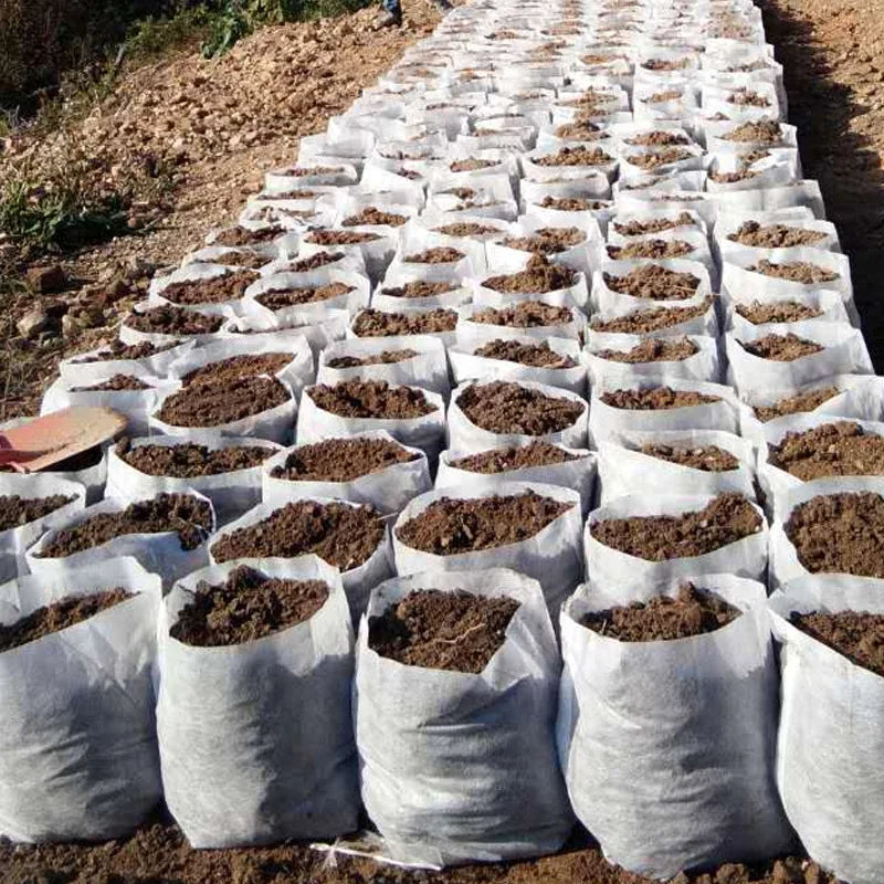 Bolsa de vivero biodegradable, bolsas de cultivo de plantas, semillas de tela no tejida para sembrar macetas para el hogar, accesorios de jardín, herramientas, 100-500 Uds.