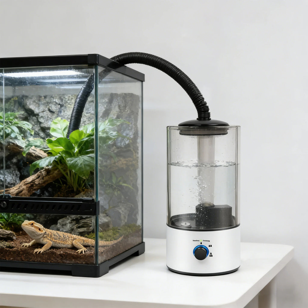 Humidificador para Reptiles de 4L con Manguera de Extensión, 110V, Nebulizador Automático para Tortugas y Reptiles, Sistema de Nebulización para Terrarios, Suministros para Mascotas