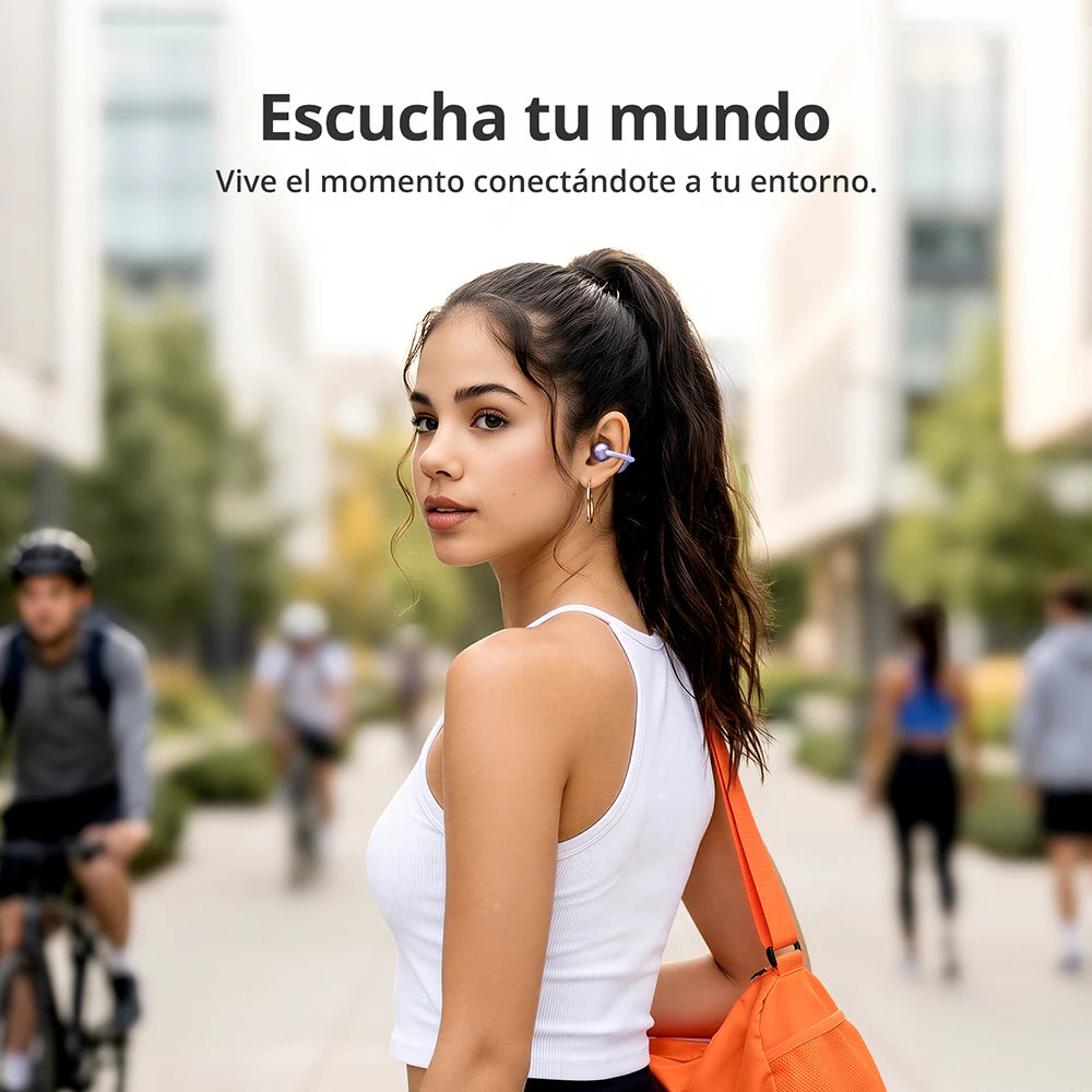 Tronsmart audífonos bluetooth OpenFly Clip con clip, Bluetooth 6.0, micrófono dual con IA, cancelación de ruido ambiental (ENC), ajuste flexible de titanio, 4,11 g, choice para correr