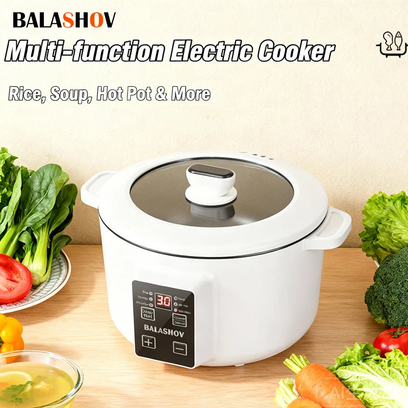 Cocinas múltiples para el hogar de 220V, cocina eléctrica de 3,5 L, olla de cocina antiadherente, olla caliente, olla arrocera inteligente, aparatos de cocina
