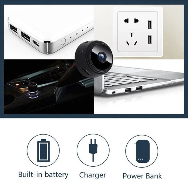 Mini cámara WiFi HD de 1080P, Monitor de bebé, vigilancia de seguridad interior, videocámara de visión nocturna, cámara IP, grabadora de Audio y vídeo