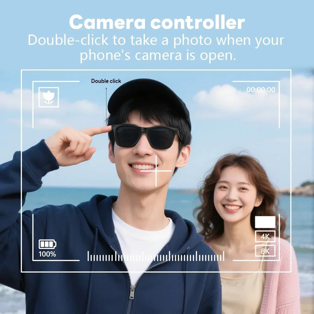 Lentes Inteligentes con IA Lenovo 2026, Nuevas, con Control Táctil 8K, Grabación de Fotos y Vídeos, Traductor, Asistente de Voz, Bluetooth, Inalámbricas