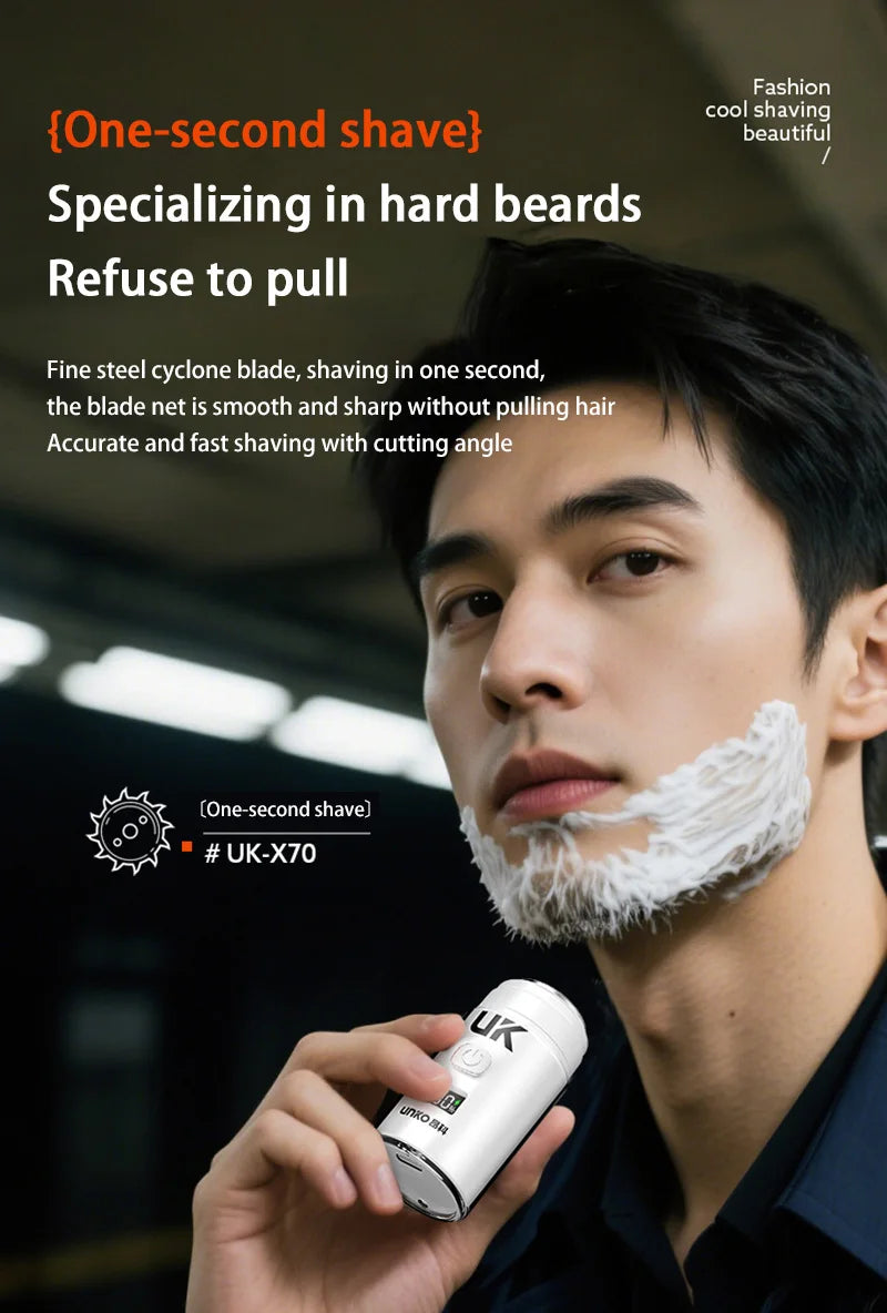 Afeitadora portátil para hombre, Afeitadora eléctrica recargable con pantalla Digital Led, afeitadora de barba resistente al agua para carga de coche en seco y húmedo