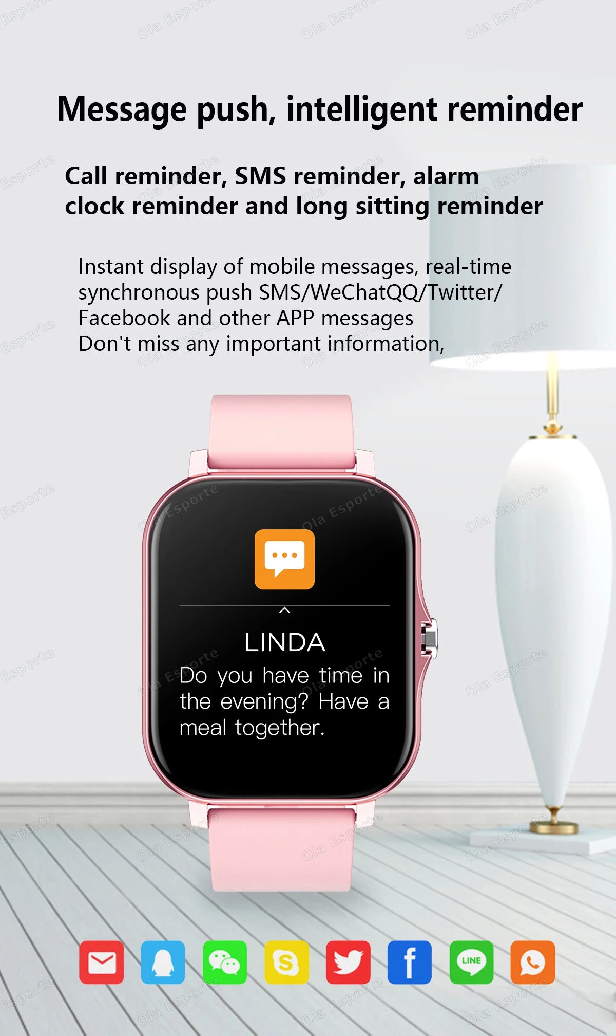 20226 Nuevo reloj inteligente de 1,83 pulgadas Notificaciones de llamadas Monitoreo del sueño Seguimiento de actividad Reloj inteligente Compatible con Android e iOS