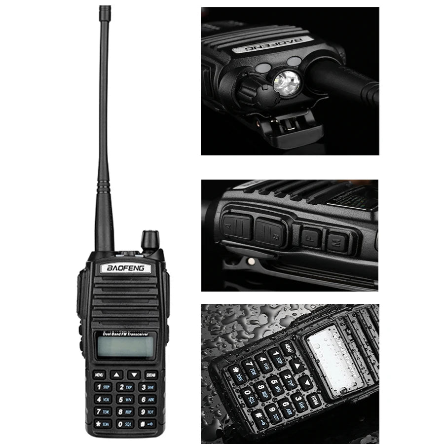 Walkie Talkie profesional UV82 FM Baofeng UV 82 8W estación de Radioaficionado VHF UHF transceptor Radios de caza Amateur Comunicador