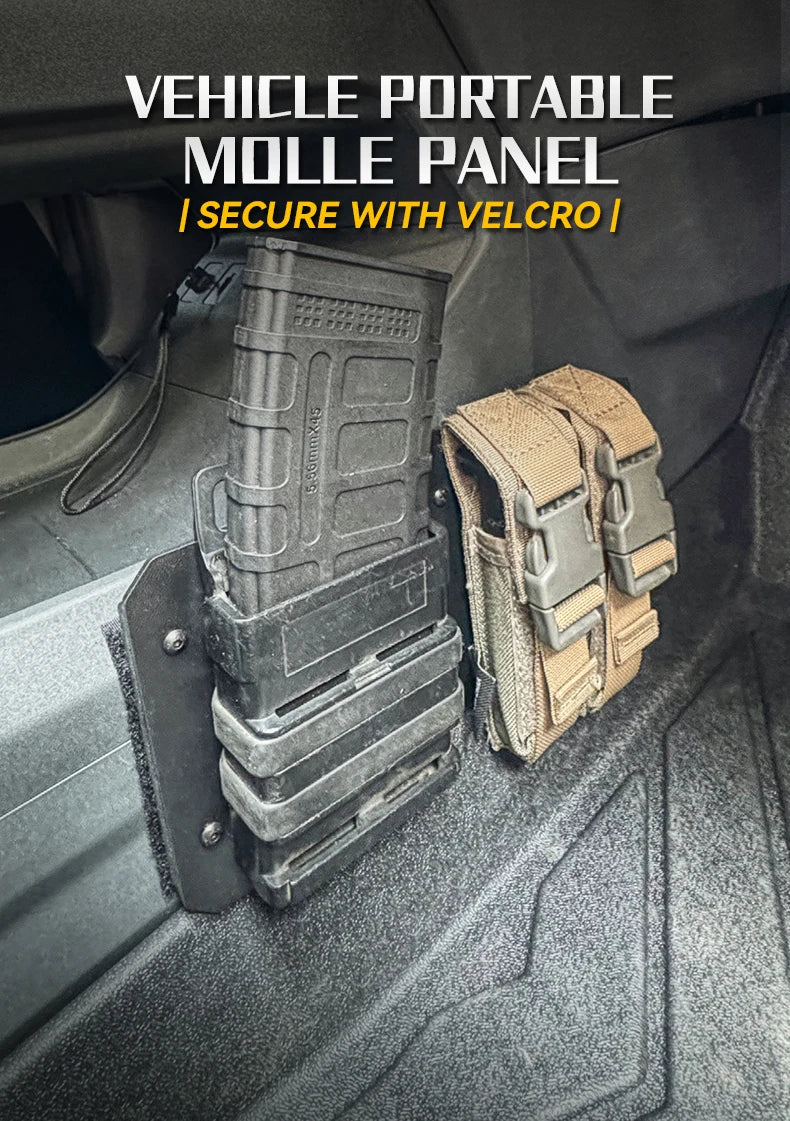 Panel Molle Portátil para Almacenamiento Modular, Organizador de Vehículos, Consola Central, Almacenamiento en el Guantera, Plástico ABS, Accesorios Interiores para Automóviles