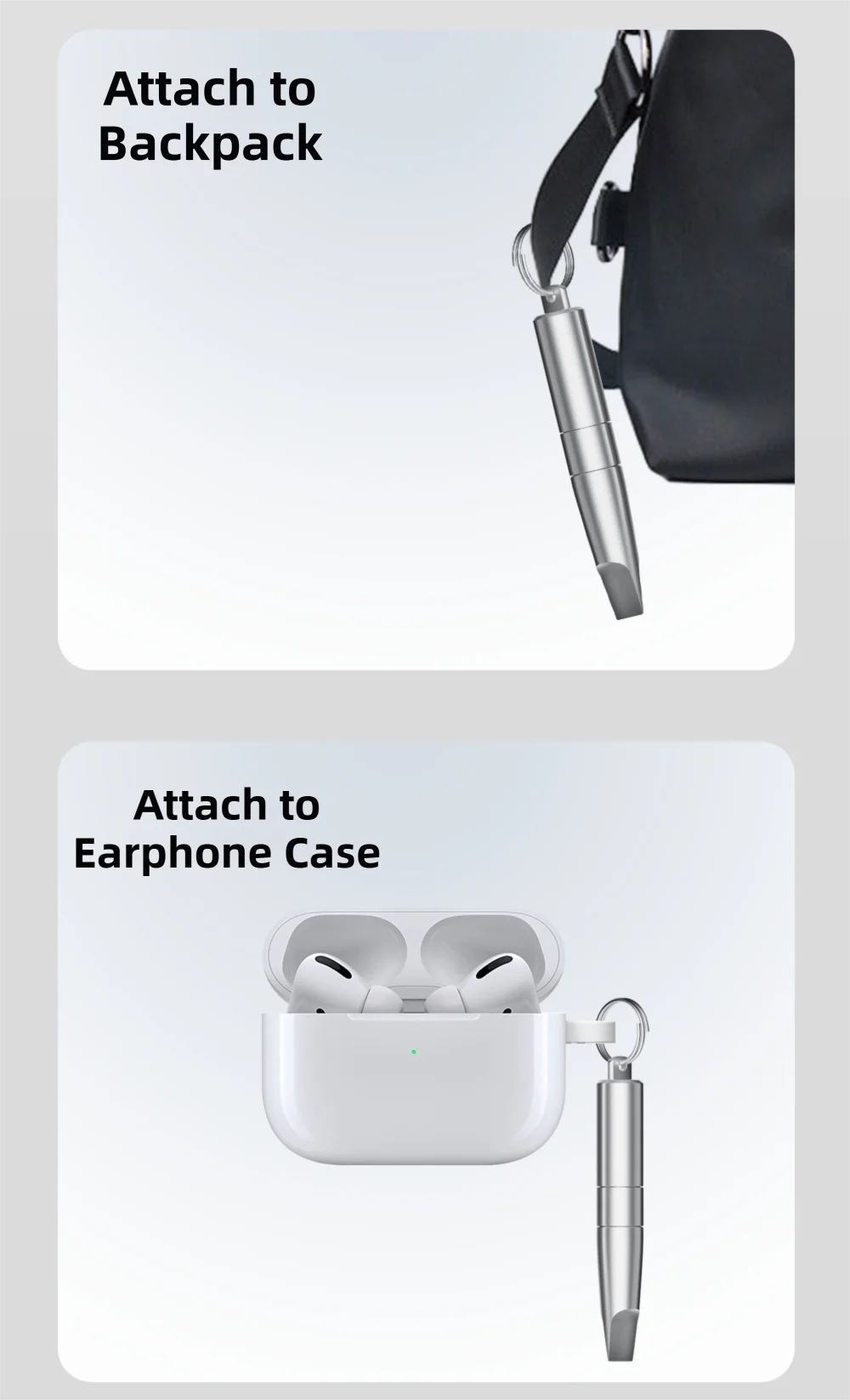 Llavero 3 en 1 con extractor de tarjetas SIM, mini cepillo de limpieza para auriculares, bolígrafo de limpieza multifuncional de precisión para teléfonos móviles y auriculares