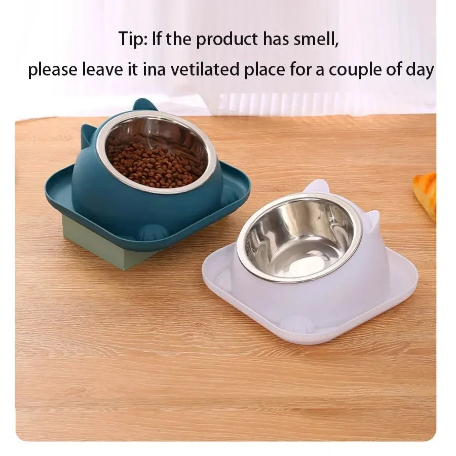 Cuenco para gatos antivuelco con forma divertida con agua añadida para evitar hormigas, cuencos para perros, inclinados y antideslizantes