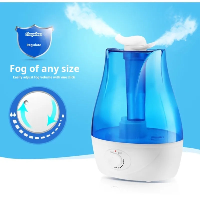 Humidificador de dormitorio para el hogar, difusor hidratante atomizador de gran volumen de niebla con doble pulverización, Mini purificador de aire aromático ultrasónico