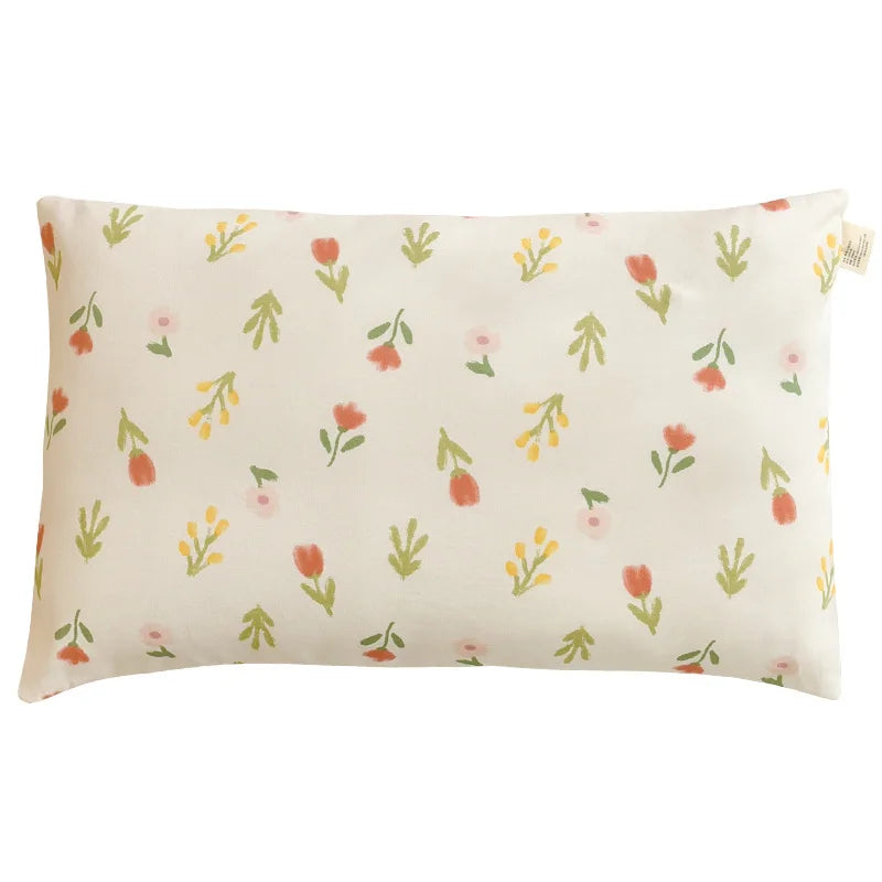 Almohada transpirable de algodón con dibujos animados para bebés y niños, almohada para recién nacidos, almohada para siesta para jardín de infantes, adecuada para uso diario, 30x50cm